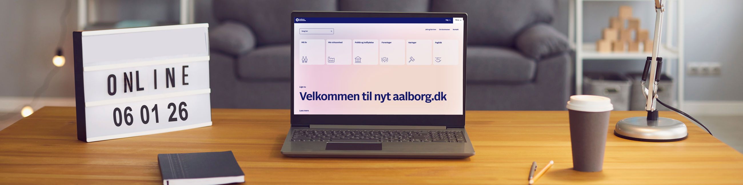 Foto af ny hjemmeside