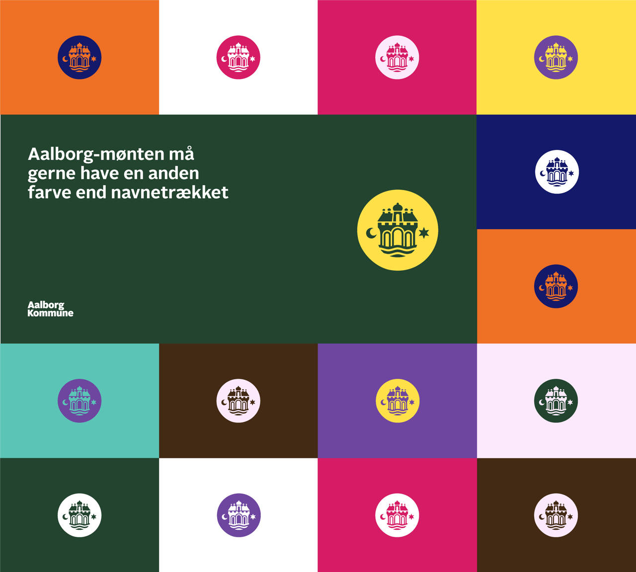 Aalborg Kommune Logo I Forskellige Farver