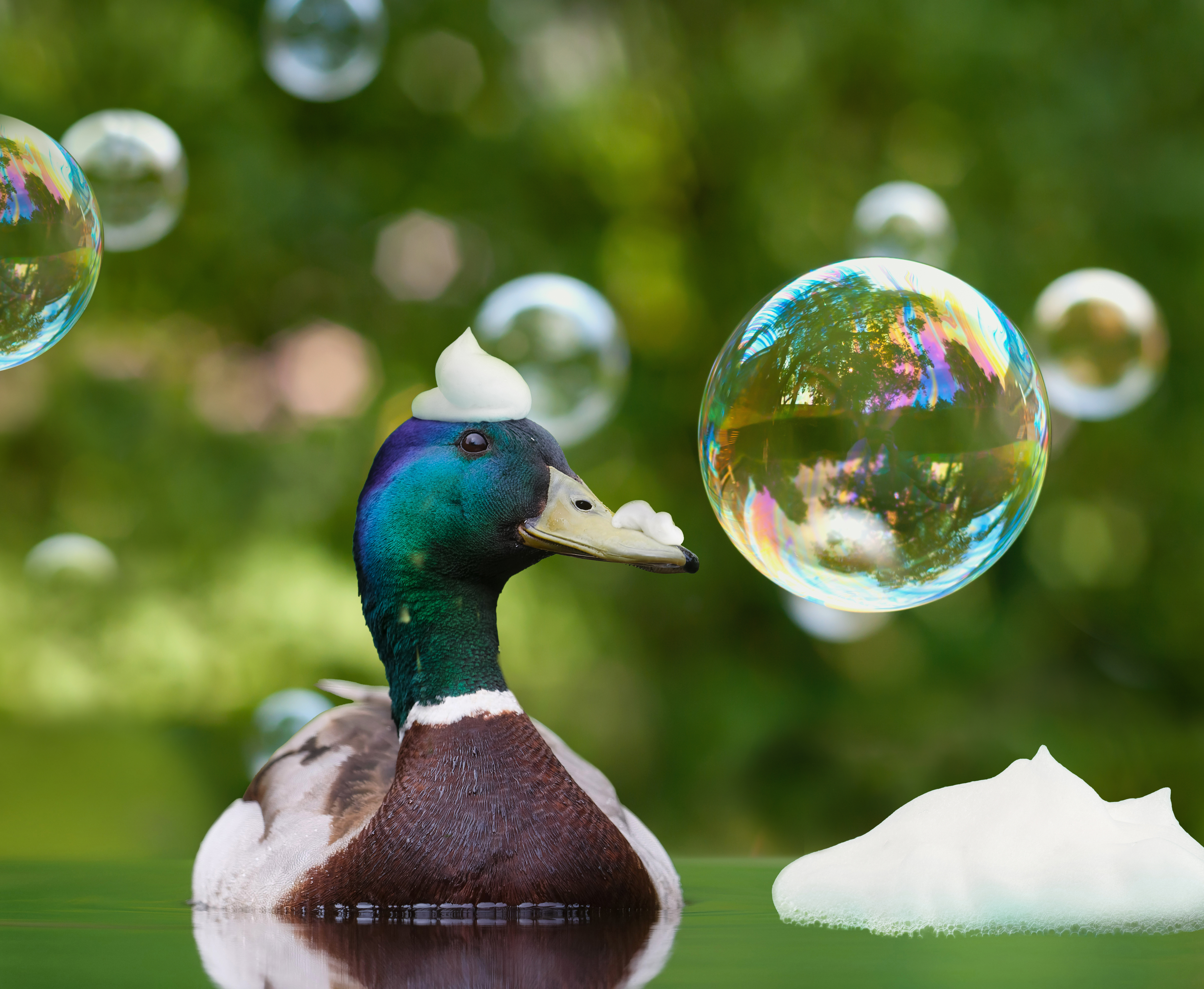 And med skumklat på hovedet