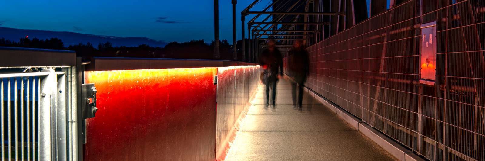 Kulturbroen i Aalborg ved nattetid