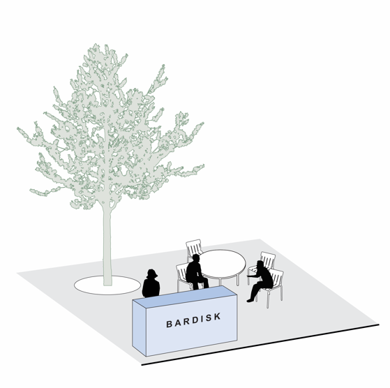 Stregtegning der bidrager til teksten