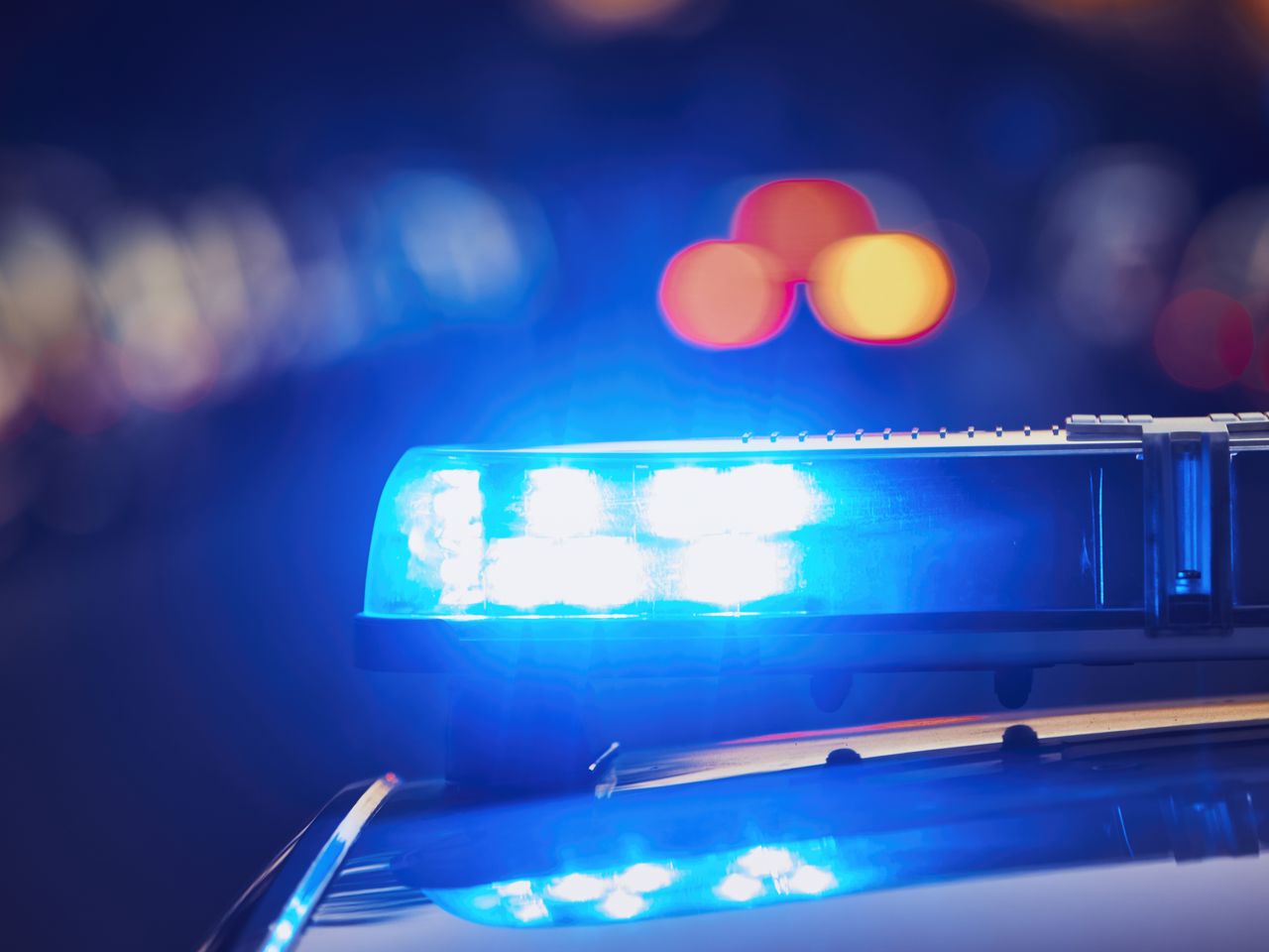 Politi med blå blink