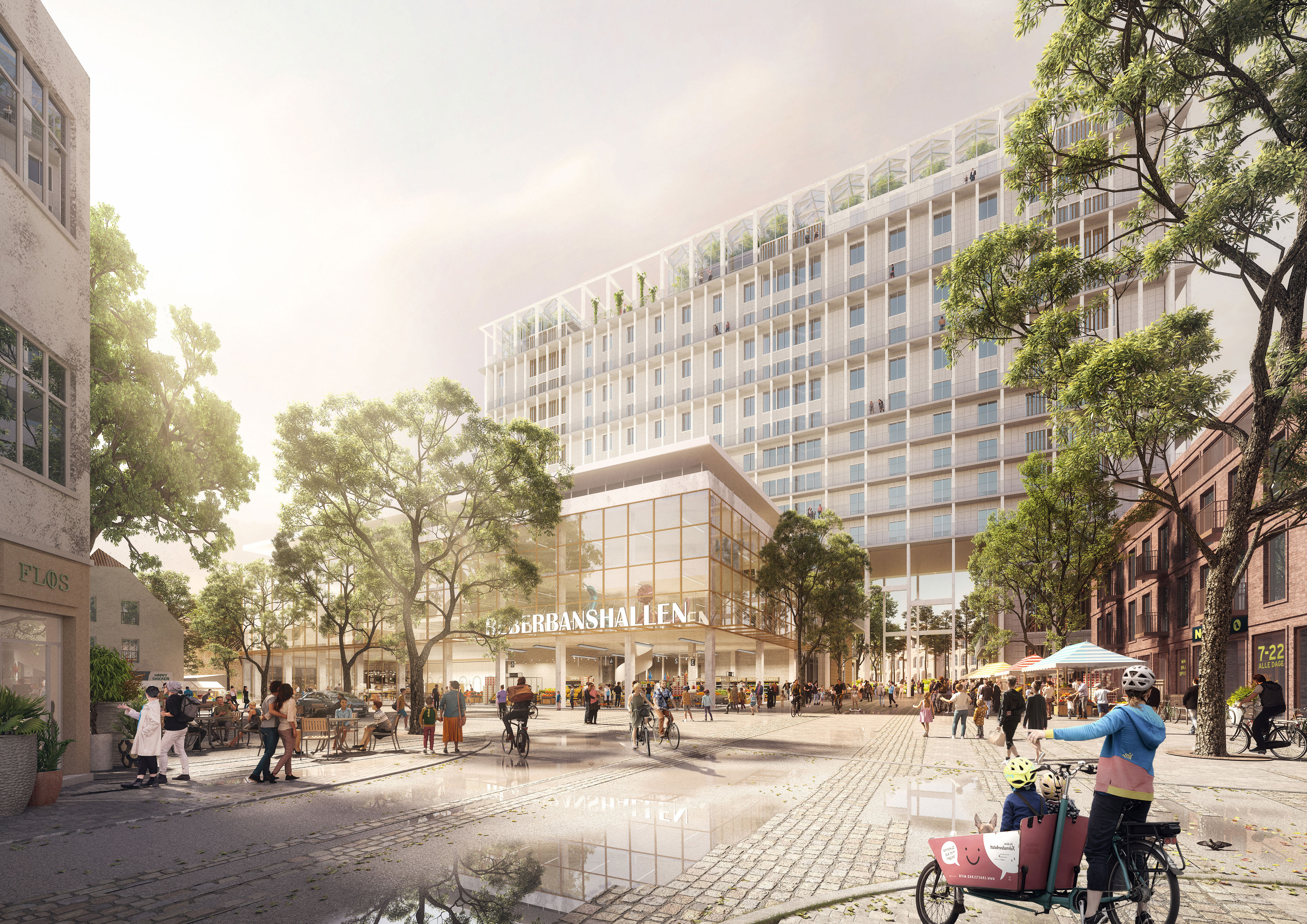 Visualisering af det nye område ved Sygehus Nord og Gåsepigen