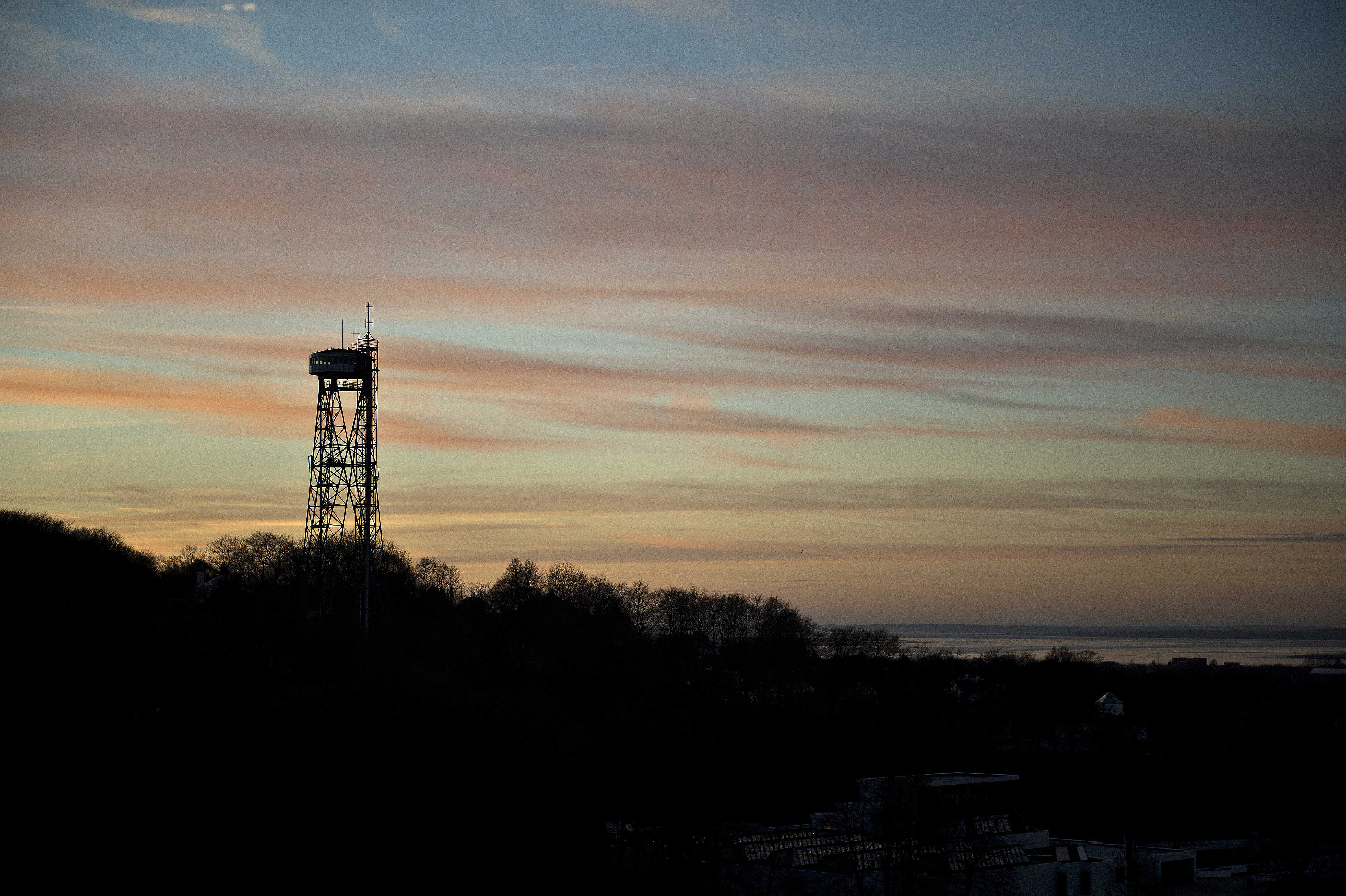 Aalborgtårnet i solnedgang
