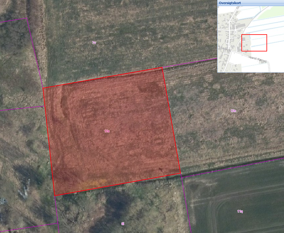 Oversigtskort over forpagtningsarealet