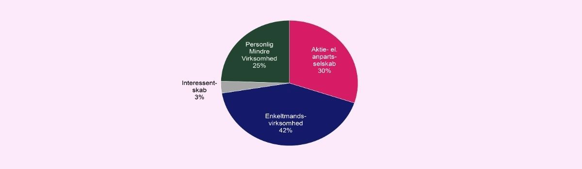 Nye CVR-numre i Aalborg efter virksomhedsform